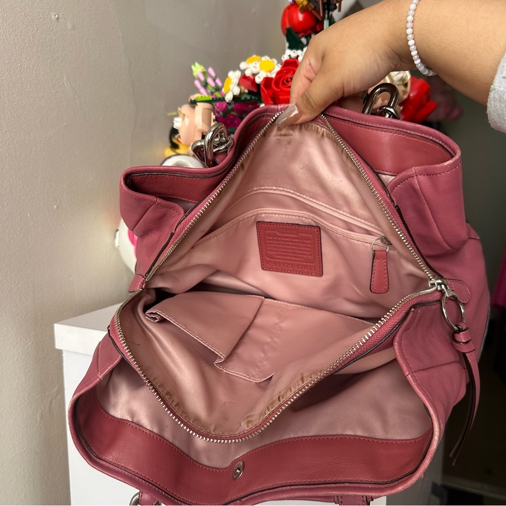 INSANE Pink Brick Colored Coach Shoulder Bag - Picture 8 of 10